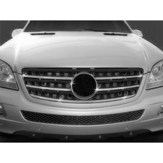 Nerezové lišty na mřížku chladiče (5 ks) Mercedes ML W164 2005–2011 fotografie 1
