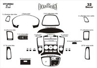 Hyundai H300, H1, Starex 2008–2020 Kryty na palubní desku (velká sada) Hliník fotografie 2