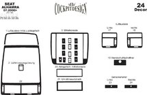Seat Alhambra 1996–2010 Dekorativní kryt na palubní desku Karbon fotografie 10