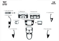 Seat Altea 2004–2015 Dekorativní lišty na palubní desku (velká sada) Hliník fotografie 4