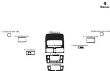 Toyota Avensis 2003–2009 Kryty palubní desky Small Hliník fotografie 4