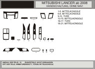 Mitsubishi Lancer X 2008– Kryty palubní desky (Hartman) fotografie 1