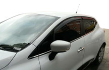 Renault Clio IV 2012–2019 Deflektory oken HB (4 ks, Sunplex Sport) fotografie 1