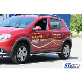 Boční trubky BB001 (2 ks, nerez) Renault Sandero 2013–2022 fotografie 4