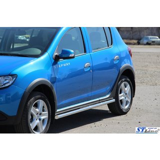 Boční trubky BB001 (2 ks, nerez) Renault Sandero 2013–2022 fotografie 3