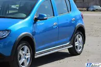 Renault Sandero 2013–2022 Boční trubky BB001 (2 ks, nerez) fotografie 3