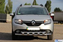 Dacia Sandero 2013–2020 Přední ochranný rám ST015 (nerez) fotografie 2