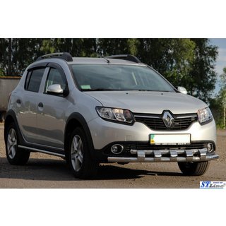 Přední ochranný rám ST015 (nerez) Dacia Sandero 2013–2020 fotografie 3