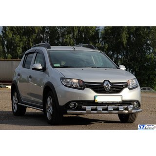 Přední ochranný rám ST015 (nerez) Dacia Sandero 2013–2020 fotografie 4