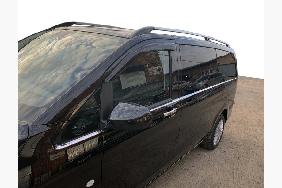 Mercedes Vito/V-class W447 2014– Spodní lišty oken po celé délce (8 ks, nerez) OmsaLine, L3, 2 boční dveře Image