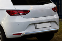 Seat Leon 2013–2020 Nerezová lišta zadního nárazníku fotografie 1