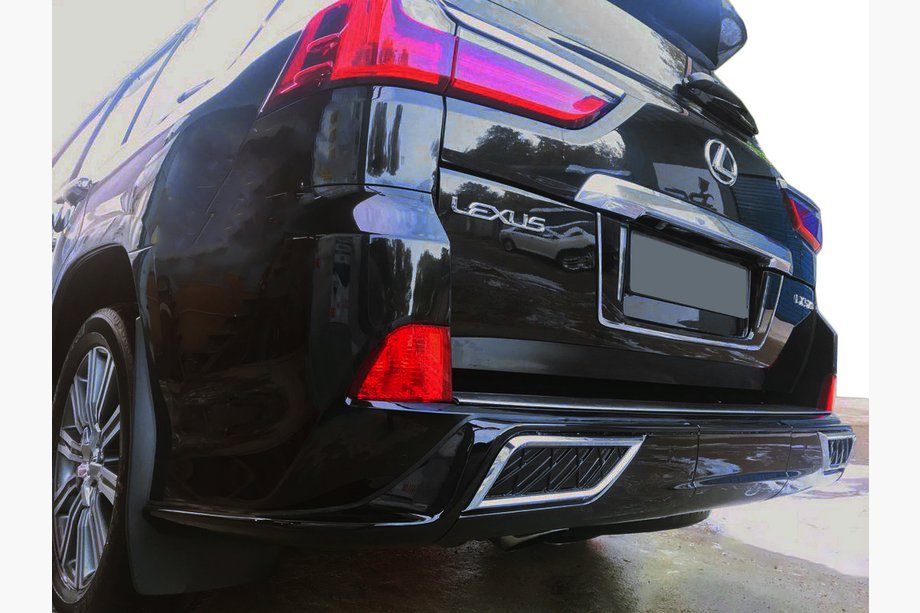 Lexus LX570/450d 2008–2022 Ochranný kryt hrany zadního nárazníku (2016+, 2 ks) Image