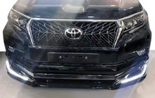 Toyota Land Cruiser Prado 150 2009–2023 Nástavce předního a zadního nárazníku Modelista V3-LED (2017-) Černá barva fotografie 4