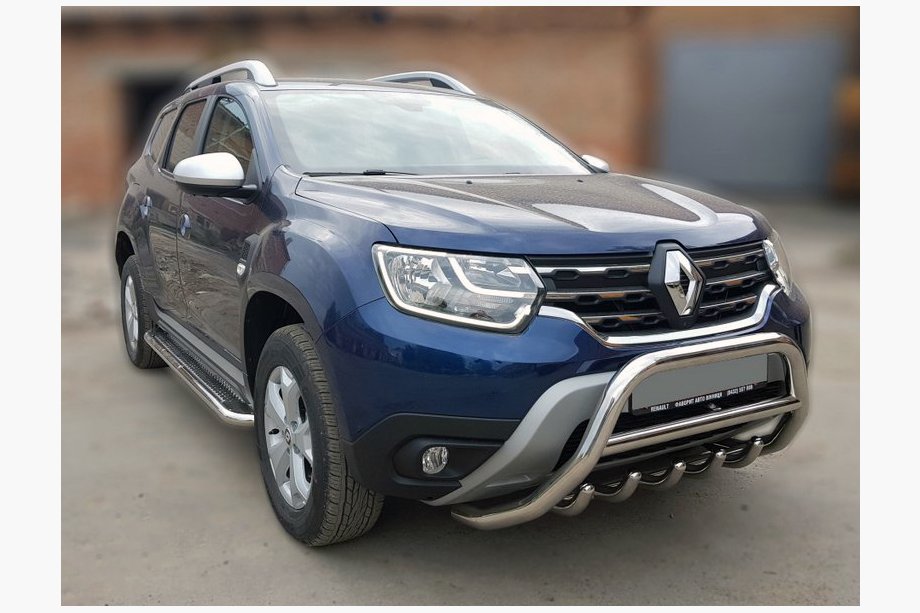 Renault Duster 2018–2024 Nerezový přední ochranný rám (bullbar) WT003 bez nápisu Image