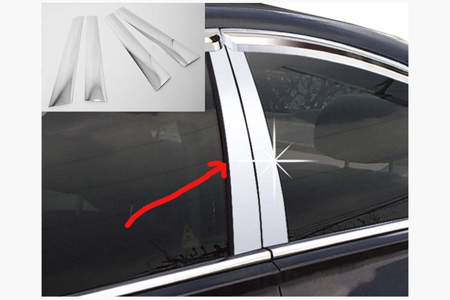 Kia Sorento I BL 2002–2009 VÝPRODEJ!!! Chromová fólie na sloupky Image