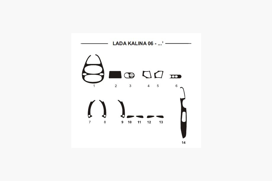 Lada Kalina 2004–2011 Kryty palubní desky (Hartman) Image