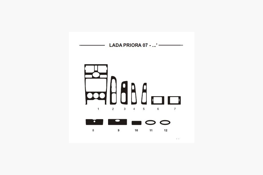 Lada Priora 2007–2018 Kryty palubní desky (Hartman) Ořech Image