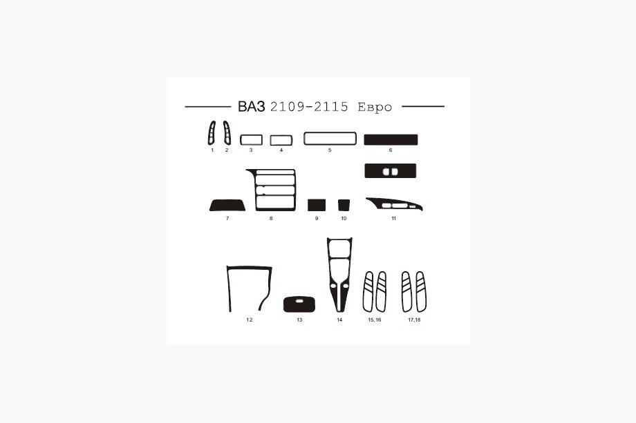 ВАЗ 2110-21115 1995–2015 Kryty na palubní desku (2109-2115) Image