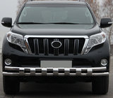 Toyota Land Cruiser Prado 150 2009–2023 Přední ochranný rám ST016-2 (nerez) fotografie 1