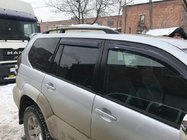 Toyota Land Cruiser Prado 120 2002–2009 Černé turecké střešní ližiny Plastové patky fotografie 10