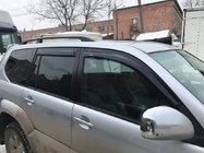 Toyota Land Cruiser Prado 120 2002–2009 Černé turecké střešní ližiny Plastové patky fotografie 8