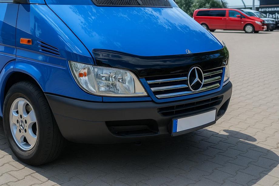 Mercedes Sprinter W901/902/903/904/905 1995–2006 Nerezové lišty na okraj masky chladiče (2002-2006, 5 dílů) OmsaLine – italská nerezová ocel Image