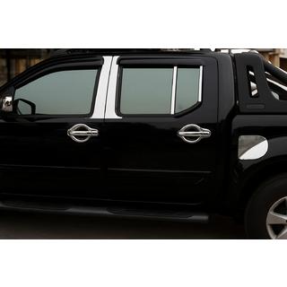 Chromové kryty sloupků dveří (6 ks, nerez) Nissan Navara 2006–2015 fotografie 1
