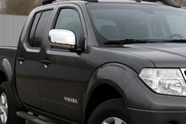 Nissan Navara 2006–2015 Nerezové kryty zrcátek (2 ks) Bez směrového opakovače fotografie 1