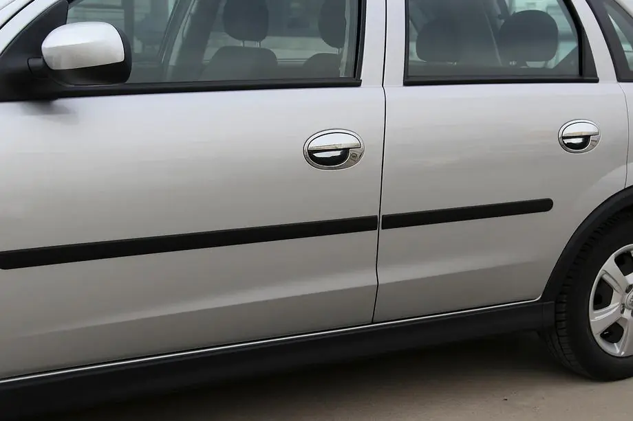 Opel Corsa C 2000–2006 Chromové kryty klik dveří (4 ks, nerez) Image