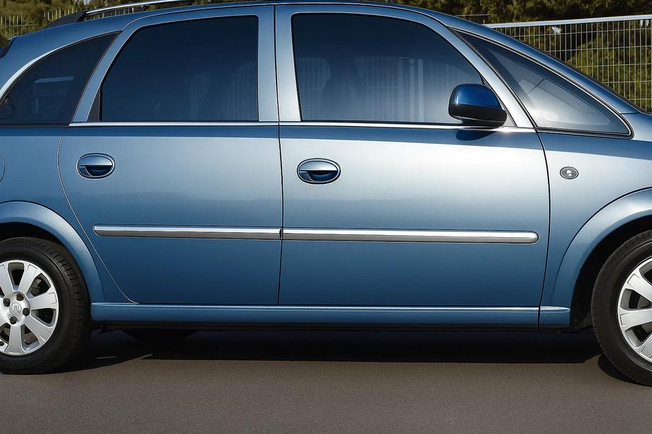 Opel Meriva 2002–2010 Nerezové lišty na dveře (4 ks) Fotografie 1