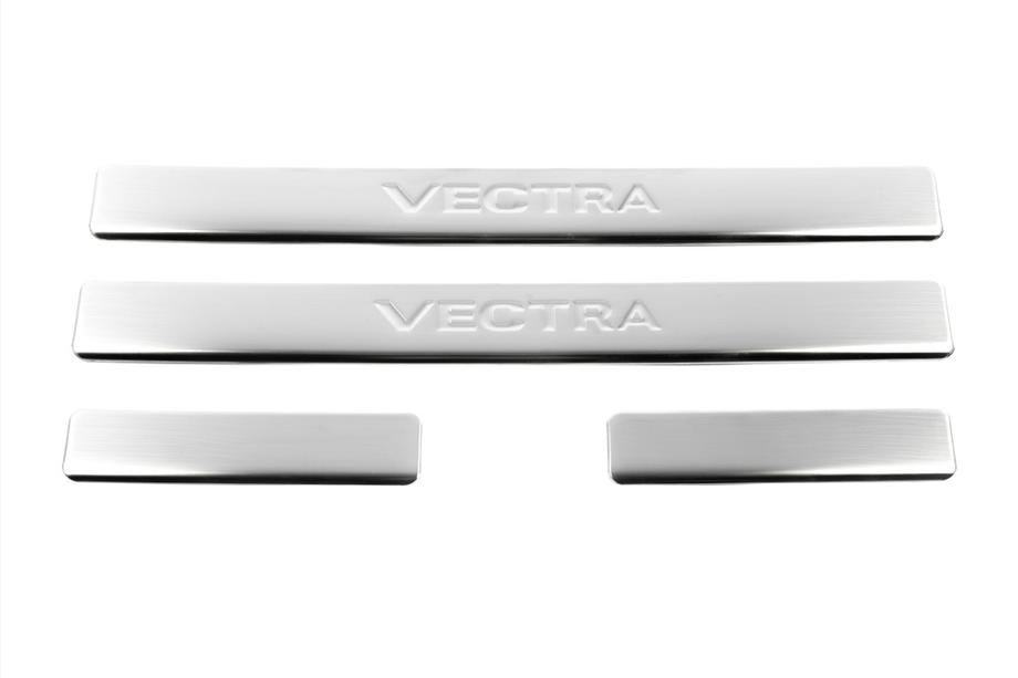 Opel Vectra C 2002–2008 Nerezové kryty prahů (Omsa, 4 ks) Fotografie 2