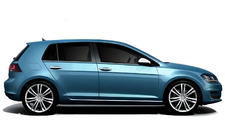 Volkswagen Golf 7/E-Golf 2012–2020 Spodní okenní lišty Black Chrome (4 ks, nerez) fotografie 3