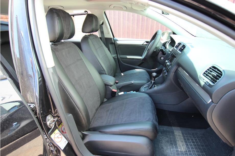 Volkswagen Golf 6 2008–2014 Autopotahy z ekokůže + látka + antara Antara A001 (kompletní sada) Image