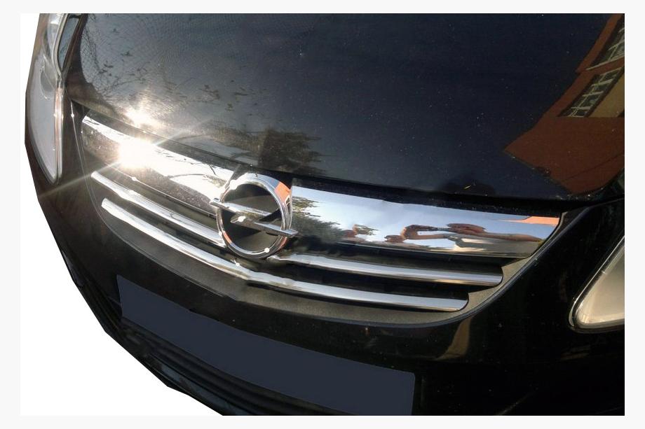 Opel Corsa D 2007–2014 Nerezové lišty na masku chladiče (3 ks) Image