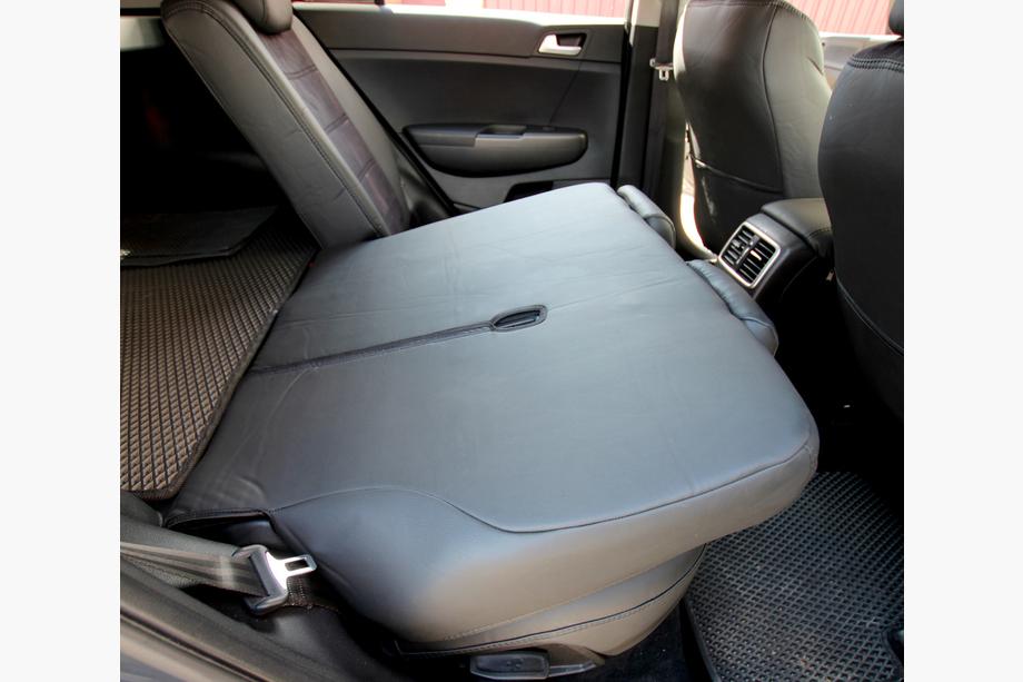 Kia Sportage 2015–2021 Autopotahy z ekokůže + látka + antara Antara A001 (kompletní sada) Fotografie 4