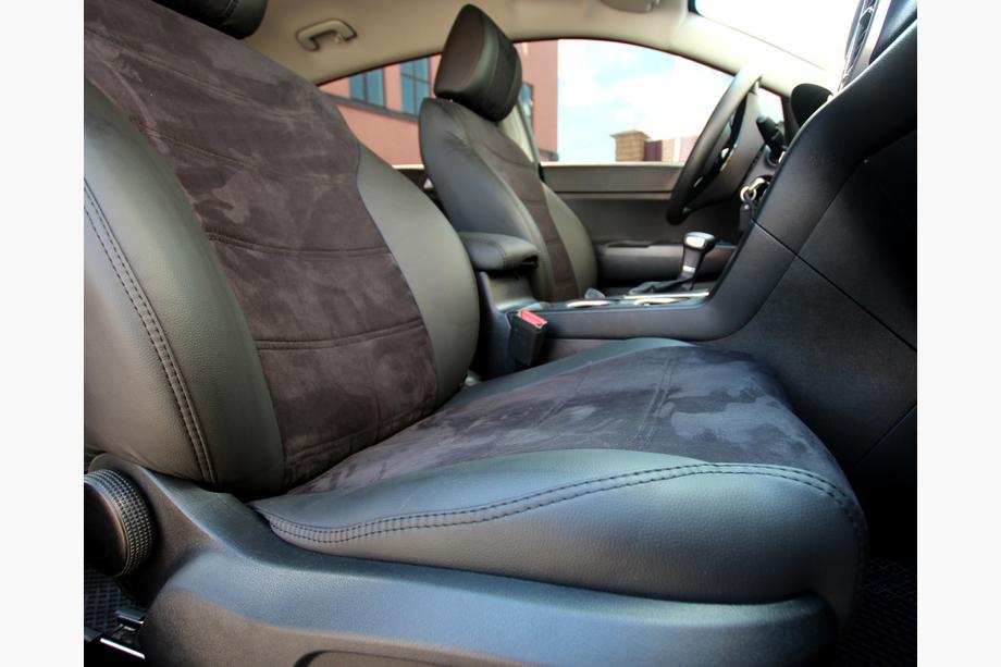 Kia Sportage 2015–2021 Autopotahy z ekokůže + látka + antara Antara A001 (kompletní sada) Fotografie 17