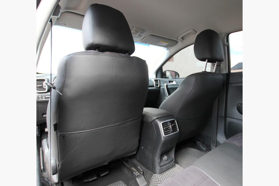Kia Sportage 2015–2021 Autopotahy z ekokůže + látka + antara Antara A001 (kompletní sada) Fotografie 10