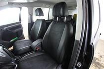 Volkswagen Touran 2003–2010 Autopotahy z ekokůže + látka + antara Antara A001 (kompletní sada) fotografie 11