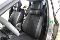 Renault Megane III 2009–2016 Autopotahy z ekokůže + látka + antara Antara A001 (kompletní sada) fotografie 4