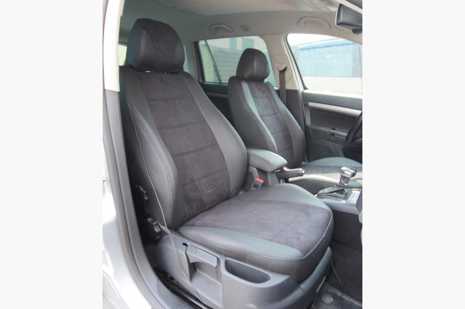Skoda Octavia II A5 2010–2013 Autopotahy z ekokůže + látka + antara Antara A001 (kompletní sada) Image