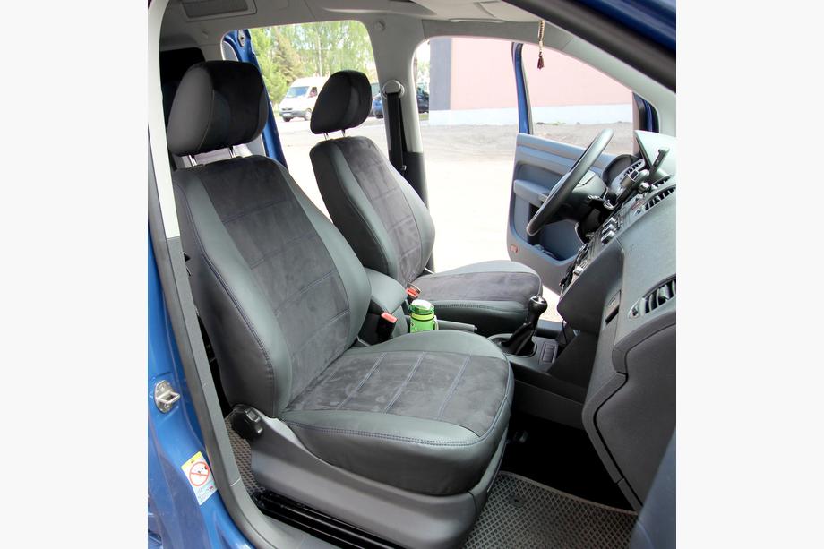 Volkswagen Caddy 2010–2015 Autopotahy eko kůže + látka + alcantara Antara A001b (celý interiér) Image