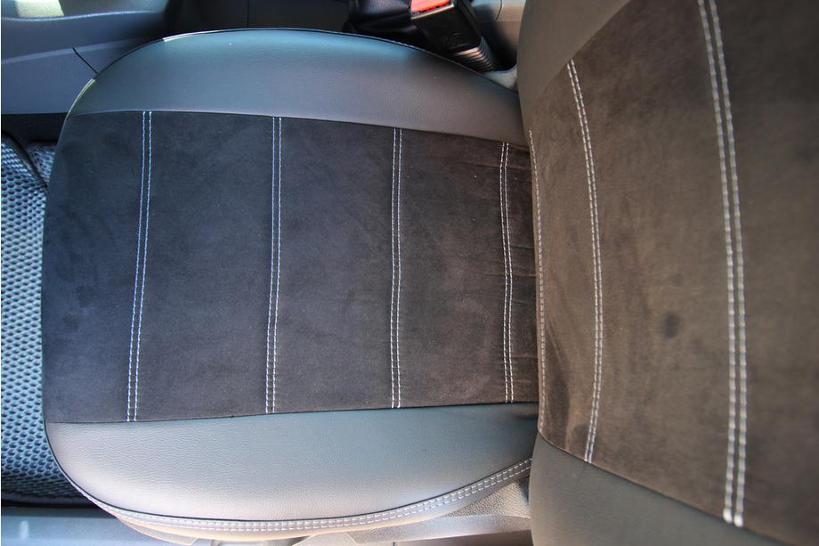 Ford Focus III 2011–2017 Autopotahy ekokůže + látka + Alcantara Antara A001g (kompletní sada) Fotografie 12