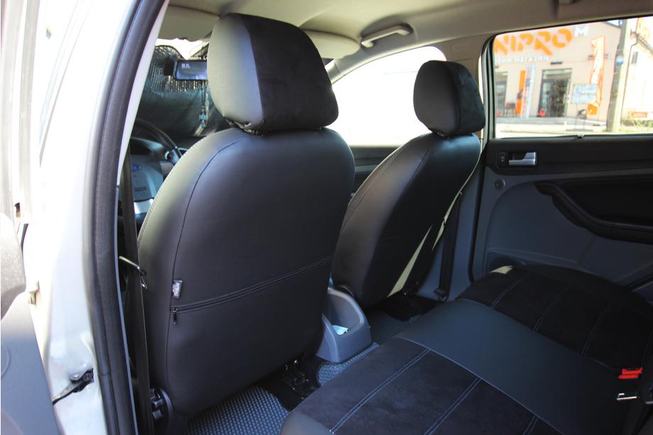 Ford Focus III 2011–2017 Autopotahy ekokůže + látka + Alcantara Antara A001g (kompletní sada) Fotografie 11