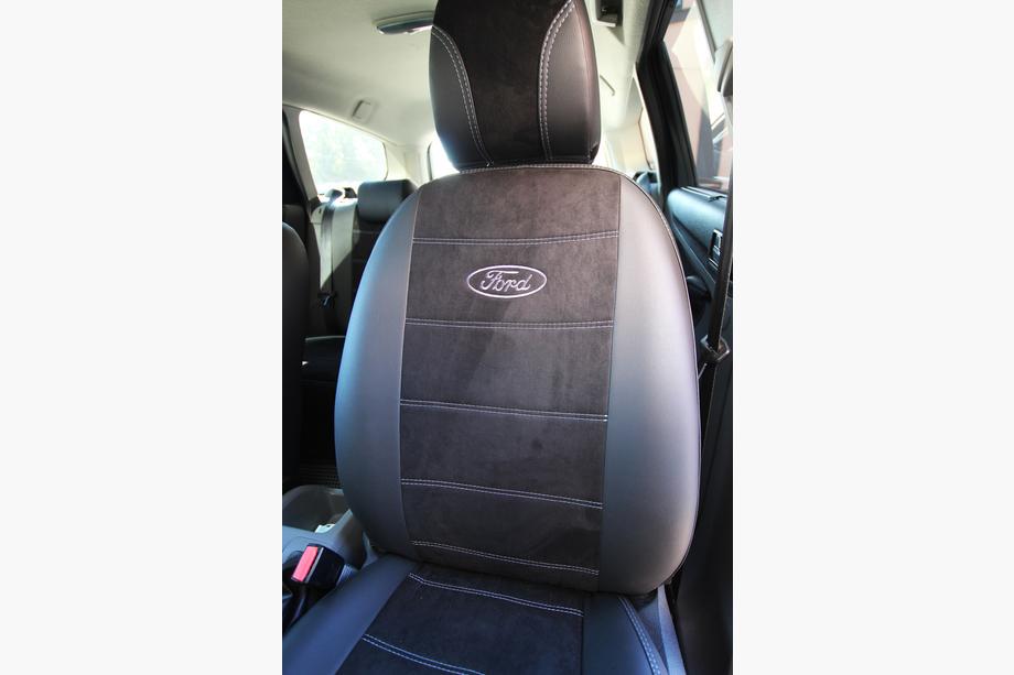 Ford Focus III 2011–2017 Autopotahy ekokůže + látka + Alcantara Antara A001g (kompletní sada) Fotografie 9