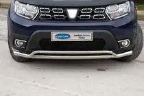 Dacia Duster 2018–2024 Přední ochranný rám Vegas (60/42 mm, nerez) fotografie 1