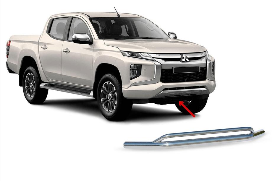 Mitsubishi L200 2015–2024 Přední dvojitý nerezový ochranný rám Vegas 2019+ (76 mm) Image