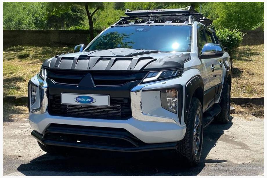 Mitsubishi L200 2015–2024 Přední dvojitý ochranný rám Vegas 2019+ (černý, 76 mm) Image