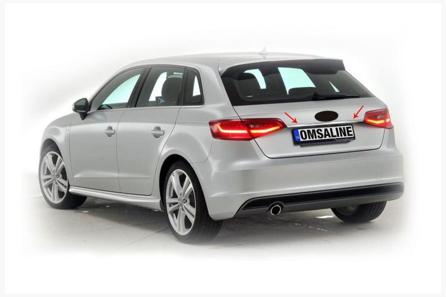Audi A3 2012–2020 Lišta nad SPZ HB (nerez) Image