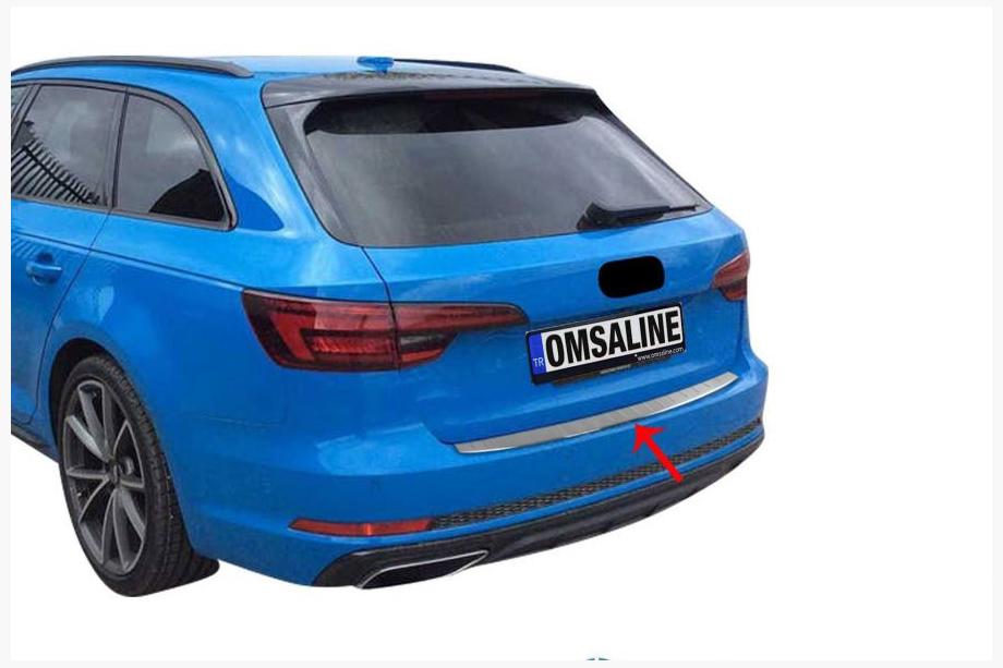 Audi A4 B9 2015–2024 Chromová lišta na zadní nárazník OmsaLine (Avant, nerez) Image