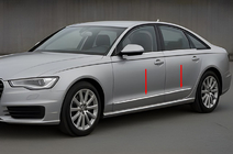 Audi A6 C7 2011–2017 Chromové lišty dveří (6 ks) fotografie 1